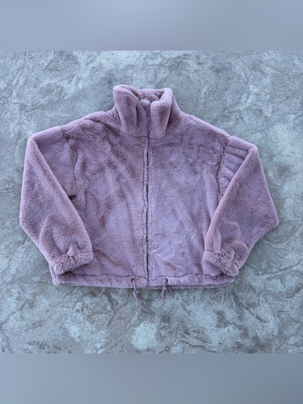 This&More Pink Fur Zip Up Jacket Size Extra Large